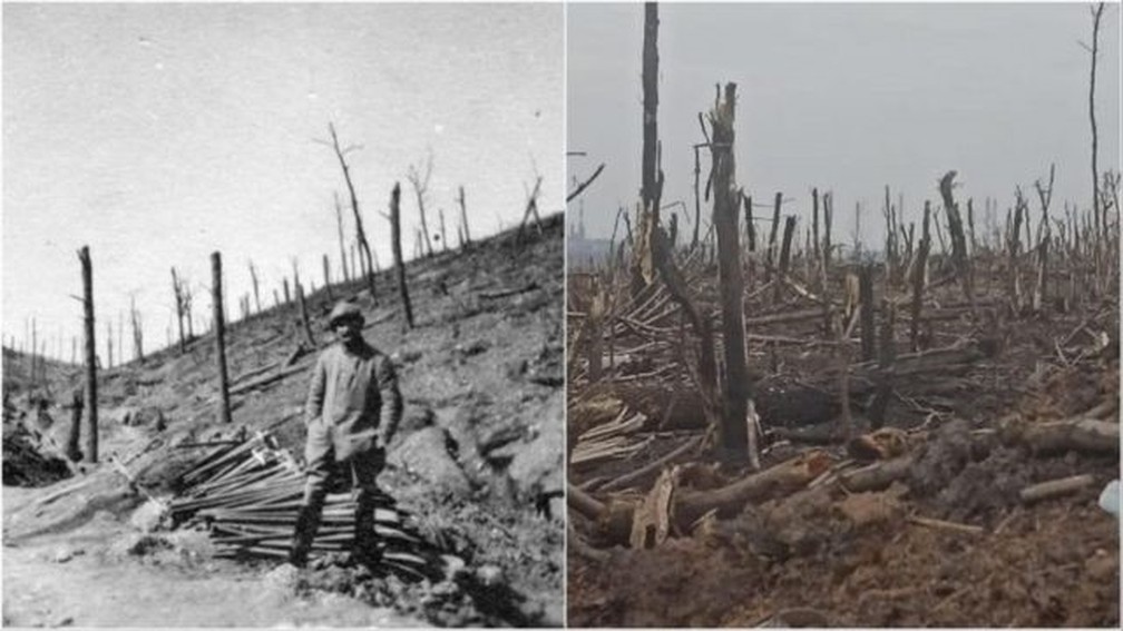 Paisagens de Verdun e Bakhmut — Foto: EUROPEANA.EU/BORINETS