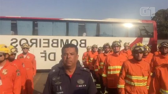 Bombeiros do DF especialistas em combate a incêndios embarcam para MS para ajudar na luta contra as queimadas 