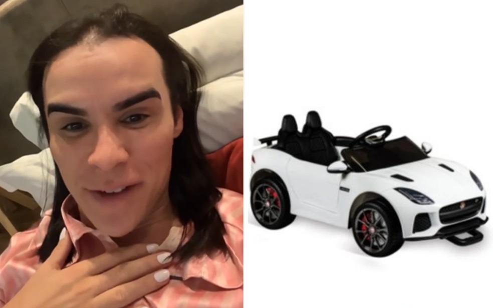 Após dar Jaguar de brinquedo para Maria Alice, influenciador Rafael Uccman se surpreende com repercussão — Foto: Reprodução/Instagram