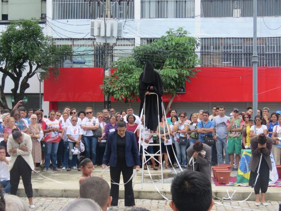 Apresentações falaram sobre o combate aos tipos de violência (Foto: Divulgação/Arquidiocese de Manaus)