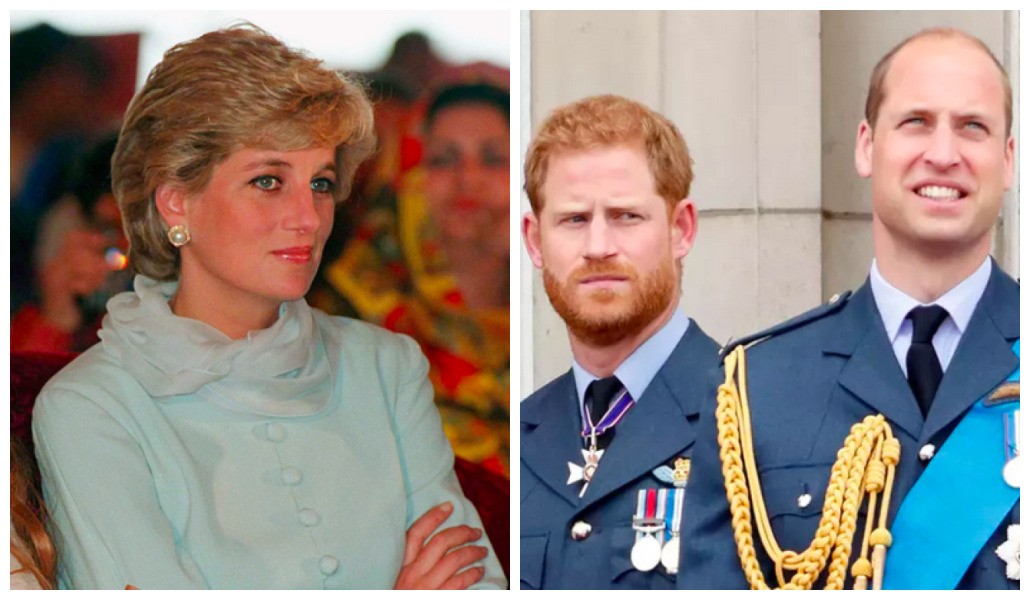 A Princesa Diana (1961-1997) e os príncipes Harry e William (Foto: Getty Images)