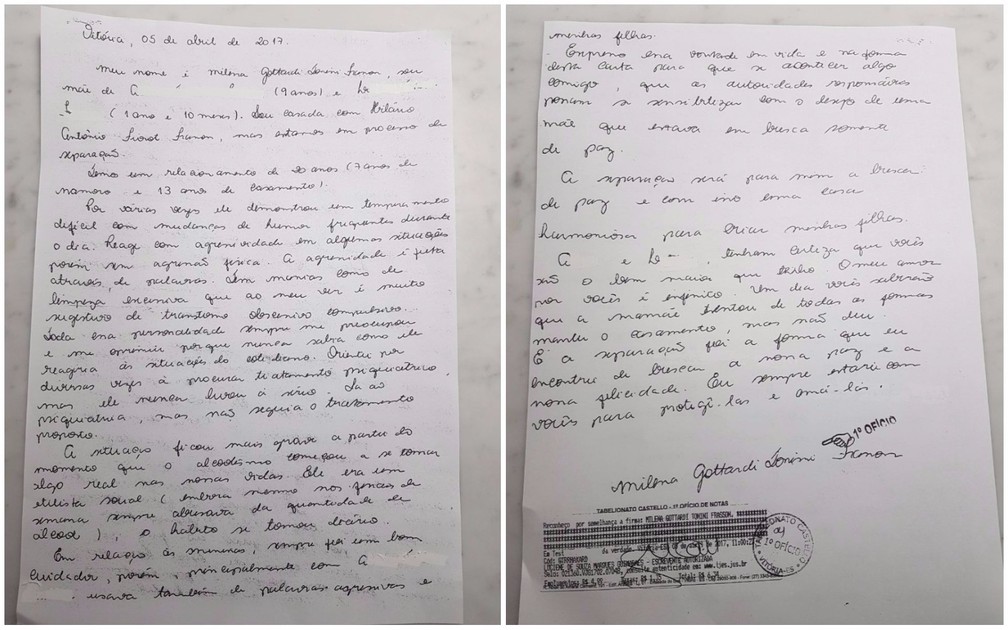 Carta deixada por médica revela medo de morrer (Foto: Reprodução/ TV Gazeta)