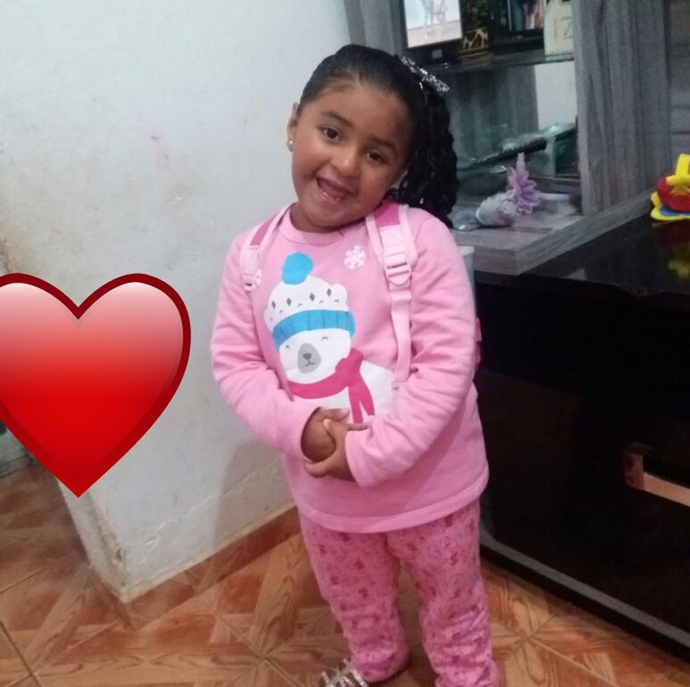 Izadora de Sousa do Nascimento, de 8 anos, morreu neste sábado (5) após ser esfaqueada, no DF — Foto: Rede social/Reprodução