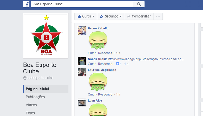Usuários protestam na página oficial do Boa Esporte (Foto: Reprodução Facebook)