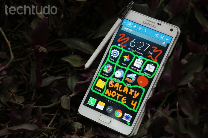 É possível tirar print da tela do Galaxy Note 4 e escrever por cima (Foto: Lucas Mendes/TechTudo)