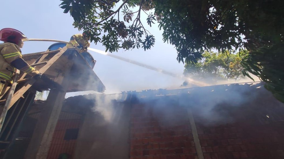 Fogo foi controlado em cerca de 20 minutos — Foto: CBM/Divulgação