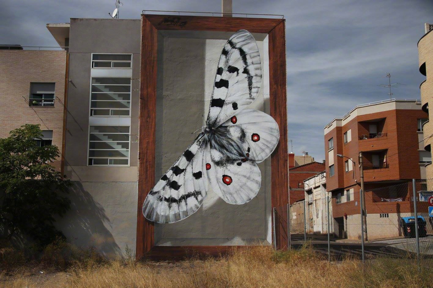 Edifícios ao redor do mundo são transformados em murais hiper-realistas com desenhos de borboletas (Foto: Mantra)