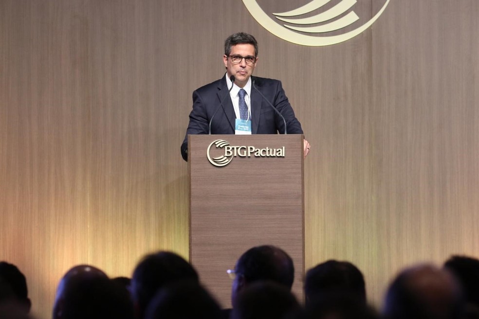 O presidente do BC, Roberto Campos Neto, no evento desta quinta-feira — Foto: Alan Teixeira/Macro Day BTG Pactual/Divulgação