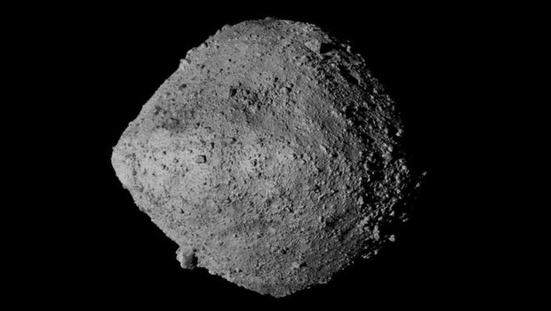 Modelo 3D do asteróide Bennu, criado usando dados da missão da Nasa Osiris-Rex (Foto: Nasa via BBC News Brasil)