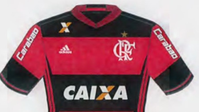Carabao, na manga, é a nova patrocinadora do Flamengo (Foto: Reprodução)