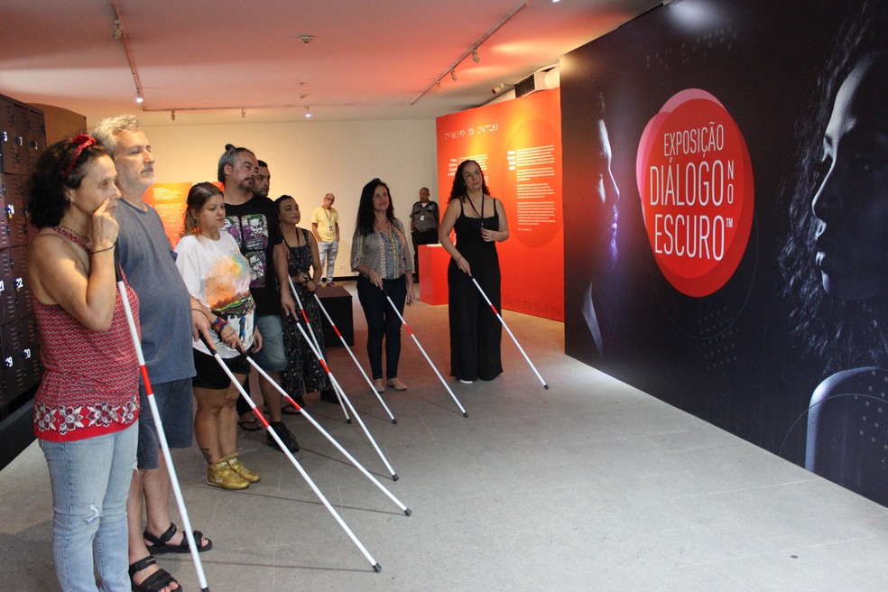 Expoisção "Diálogos no escuro", no Museu Histórico Nacional. — Foto: Divulgação