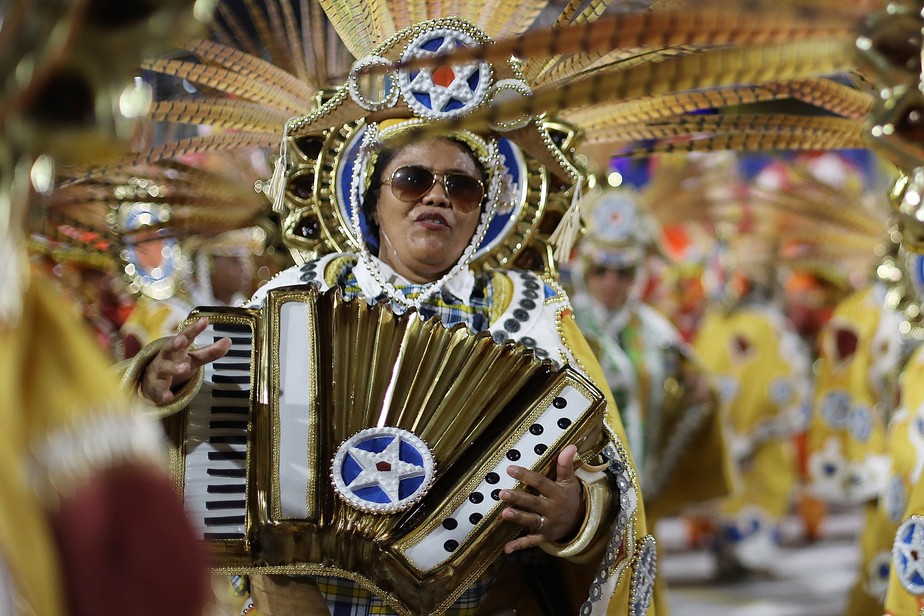 Componente da Imperatriz Leopoldinense, campeã do Grupo Especial no carnaval 2023
