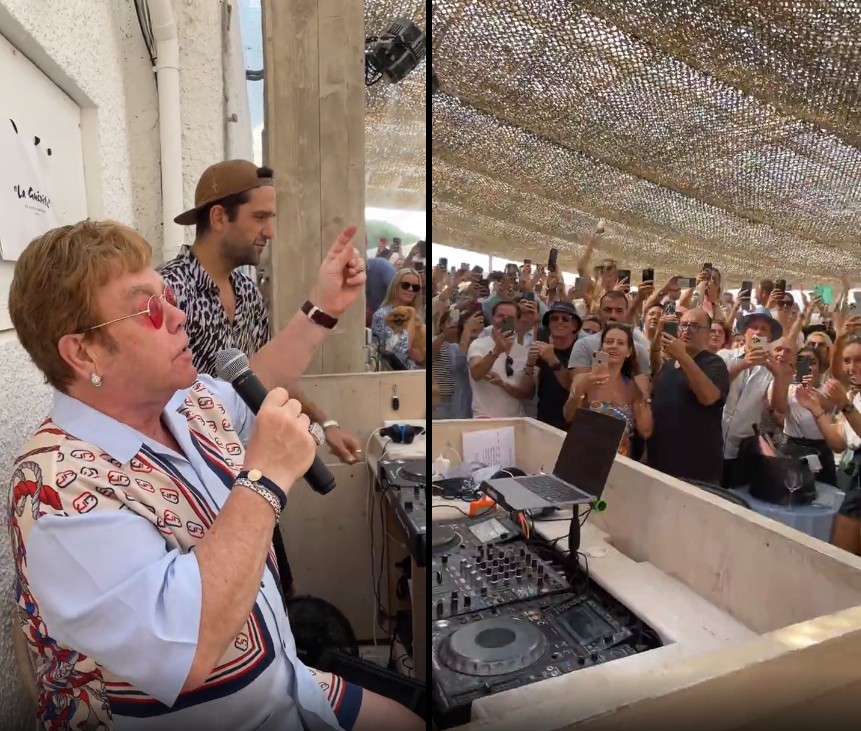 De surpresa, Elton John canta parceria com Dua Lipa para restaurante na França (Foto: Reprodução Instagram)