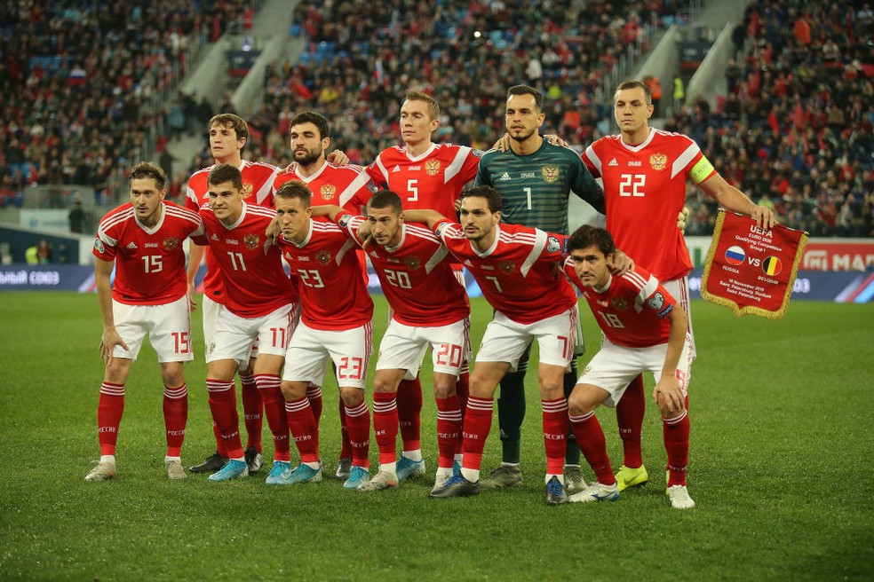 Rússia se classificou em segundo lugar do grupo nas eliminatórias da Eurocopa — Foto: Getty Images