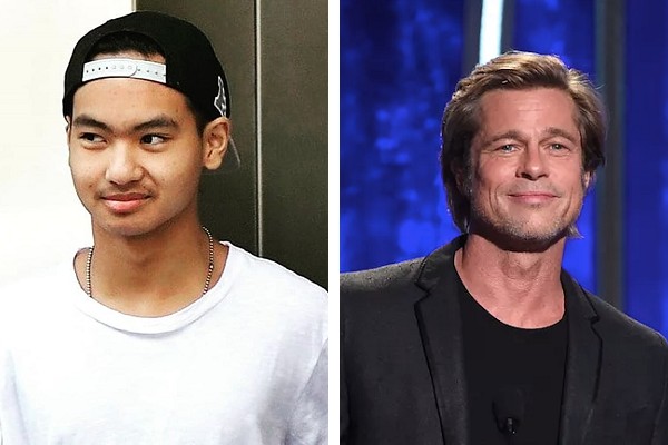 Maddox e seu pai, o ator Brad Pitt (Foto: Instagram / Getty Images)