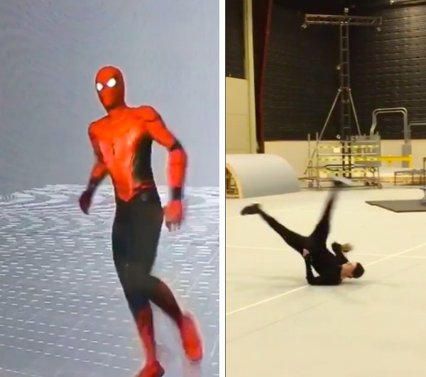 O ator Tom Holland dançando nos bastidores da gravação do próximo Homem-Aranha (Foto: Instagram)