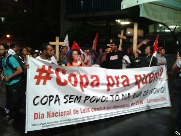 Protesto Copa Mai 2;bahia (Foto: Maiana Belo)