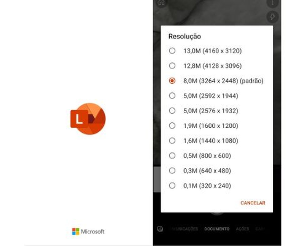 Aplicativo Microsoft Office Lens — Foto: Reprodução/Júlio César Gonsalves