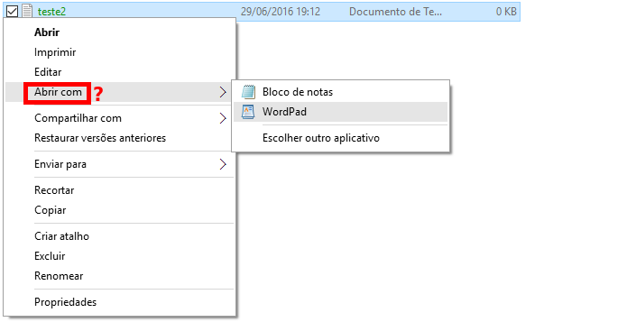 Descubra como devolver a opção Abrir com ao menu de contexto do Windows 10 (Foto: Reprodução/Edivaldo Brito)