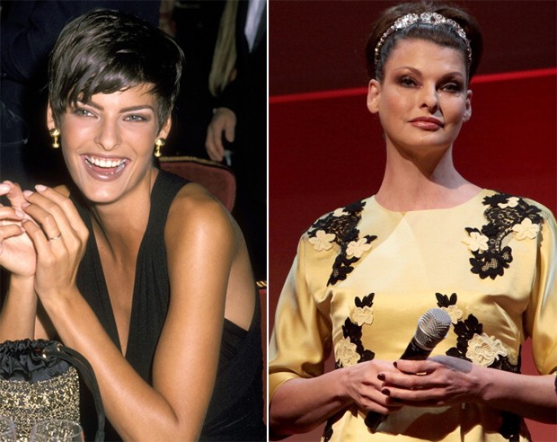 Linda no início dos anos 1990 e em 2013 (Foto: Getty Images)