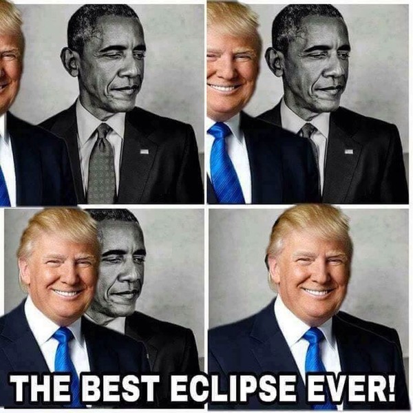 Trump Compartilha Meme Em Que Ele Aparece Eclipsando Obama Mundo G1