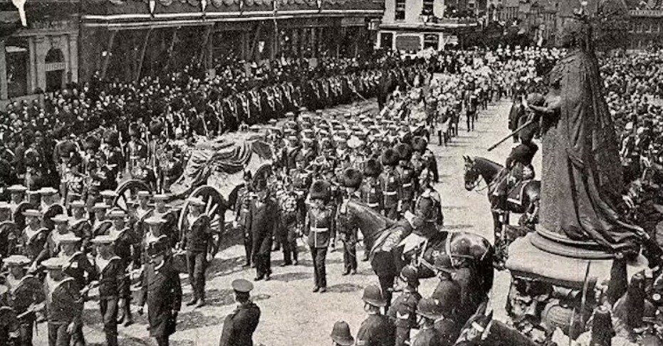 O funeral público de Edward VII em 1910 (Foto: Wikimedia Commons)