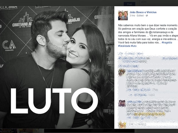 bloggerluzianne: cristiano araujo allana moraes #luto muita triste