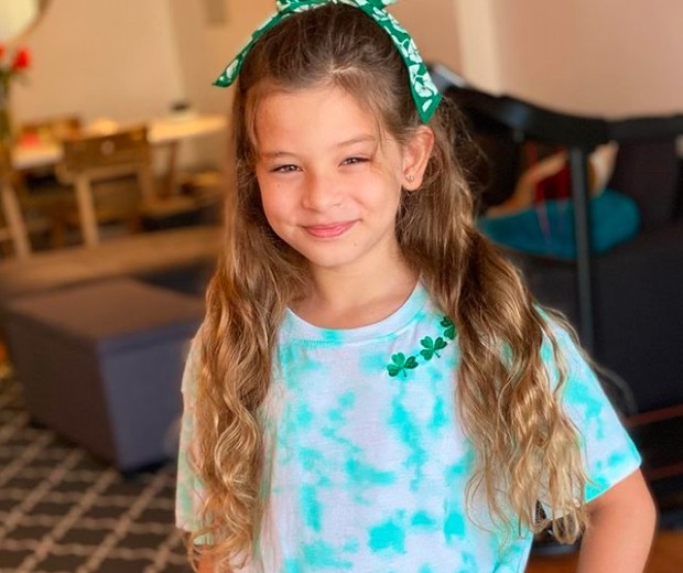 Cecília, filha de Bianca Castanho, celebra Saint Patrick´s Day em Miami (Foto: Reprodução/Instagram)