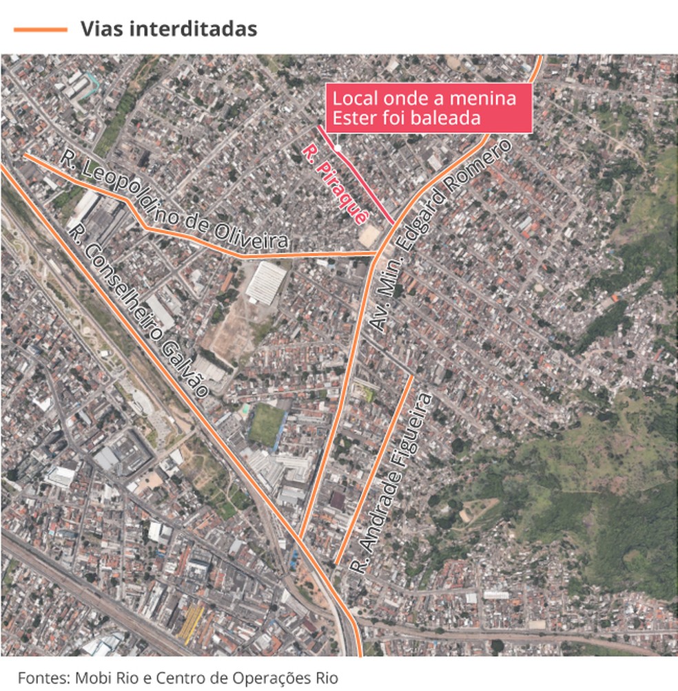 Vias inteditadas em protesto — Foto: Editoria Arte