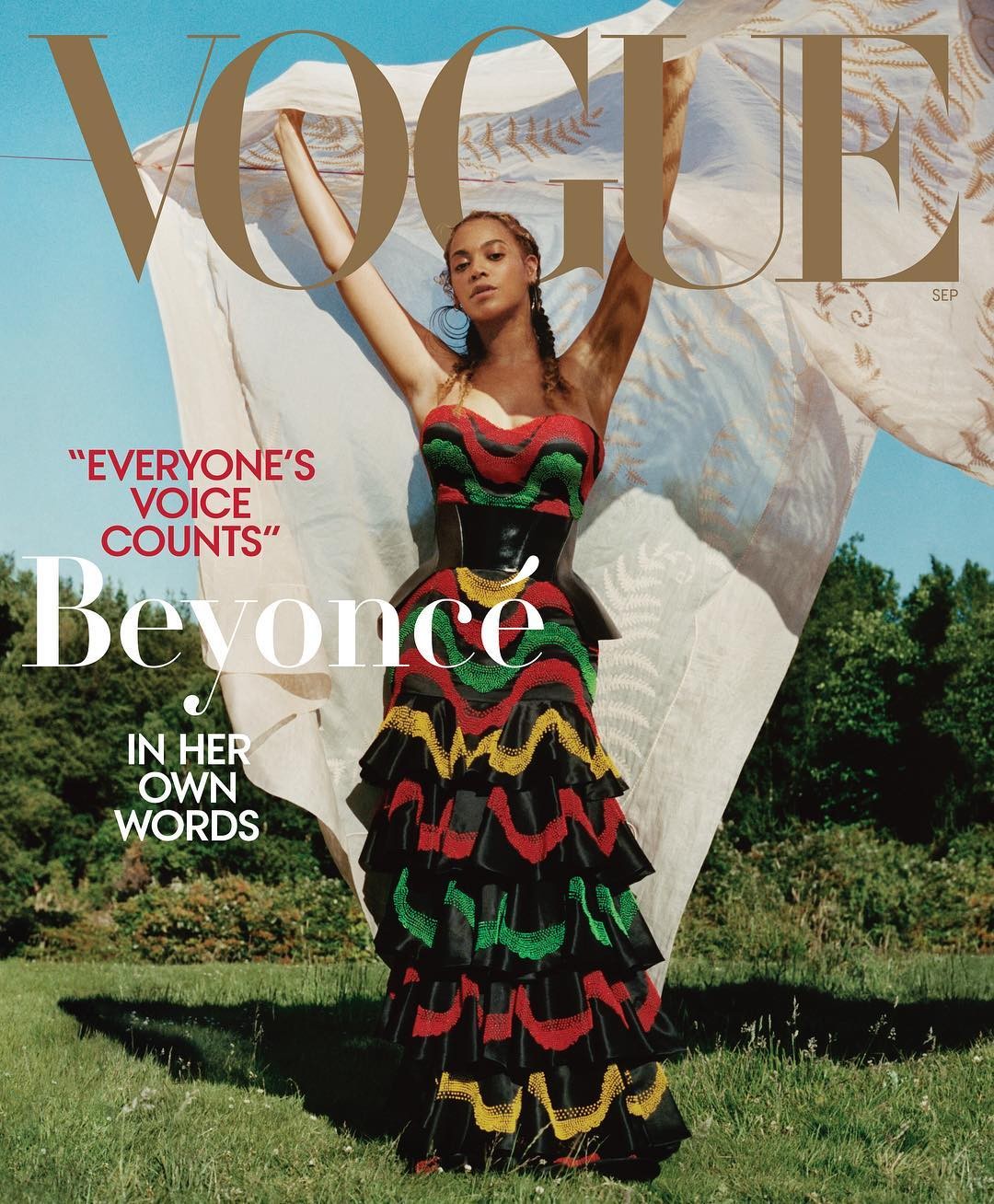 Beyoncé na Vogue americana (Foto: Divulgação/Tyler Mitchell para Vogue America)