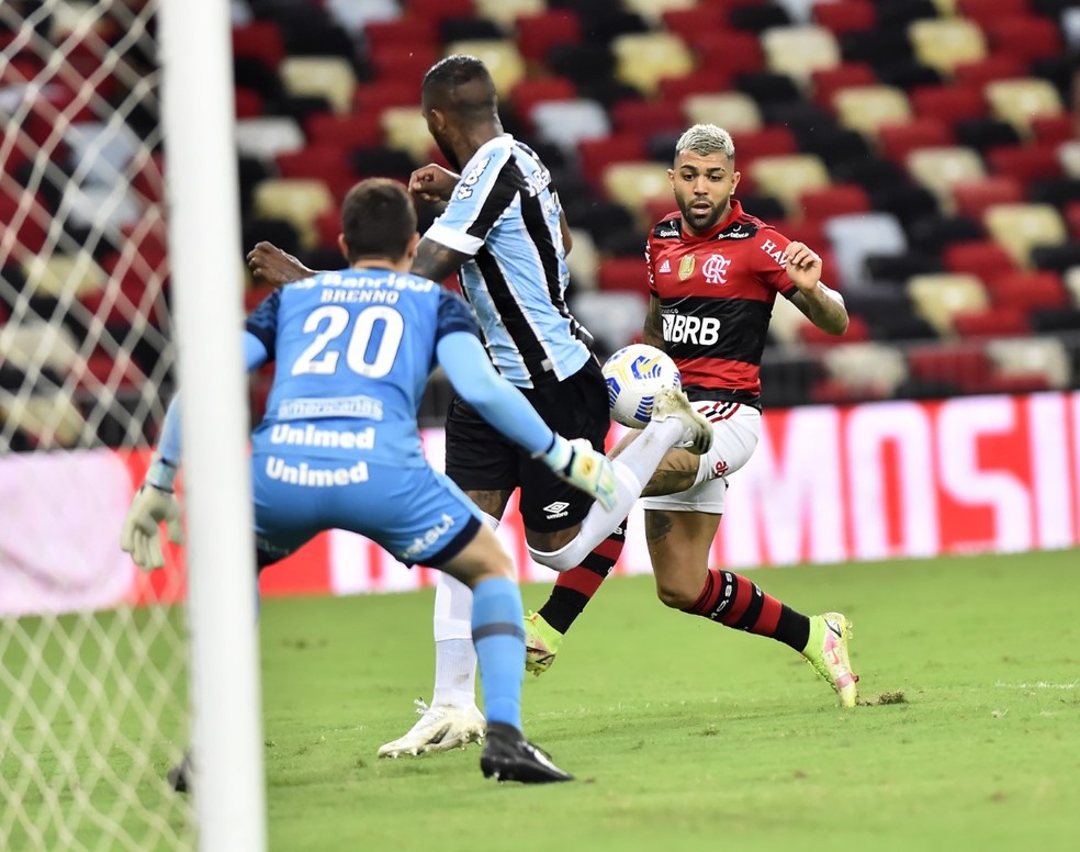 O Flamengo venceu o Grêmio na Copa do Brasil e avançou — Foto: André Durão