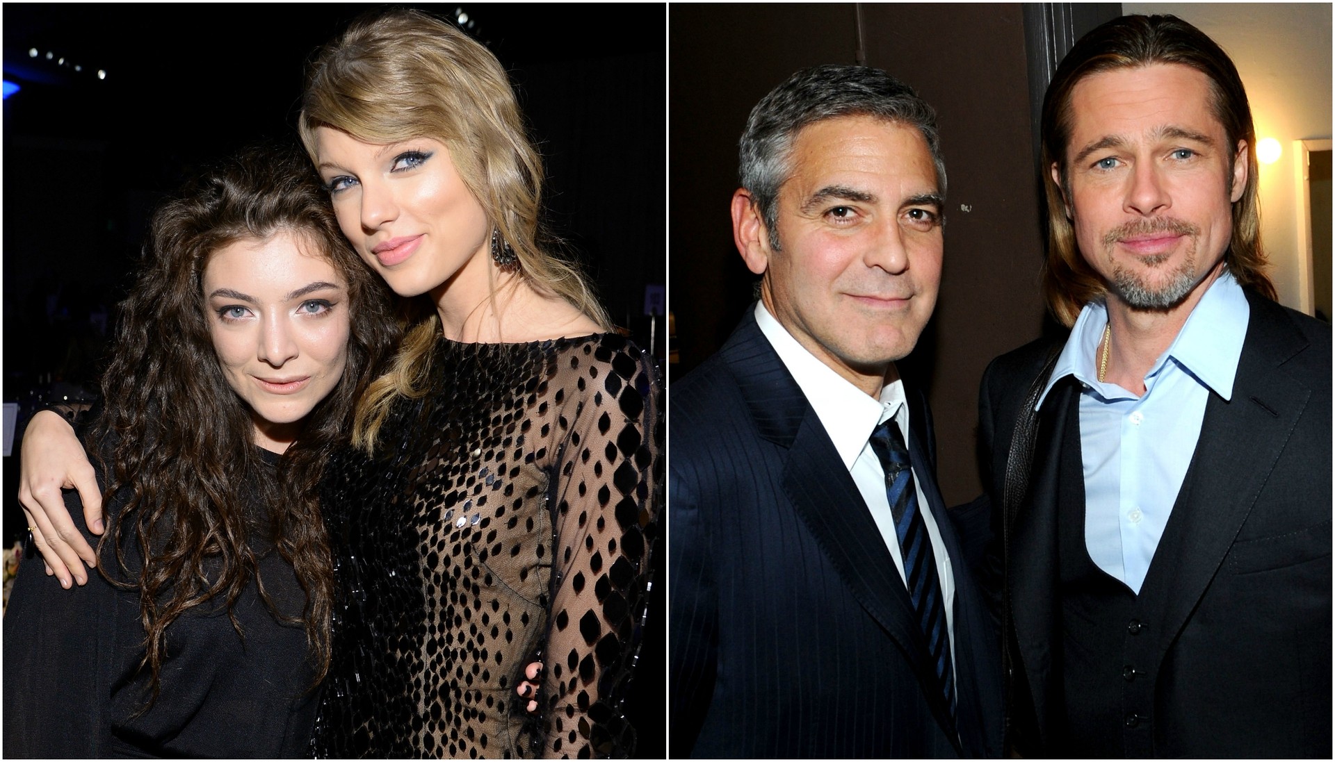 Taylor e Lorde, Brad e George: praticamente inseparáveis. (Foto: Getty Images)