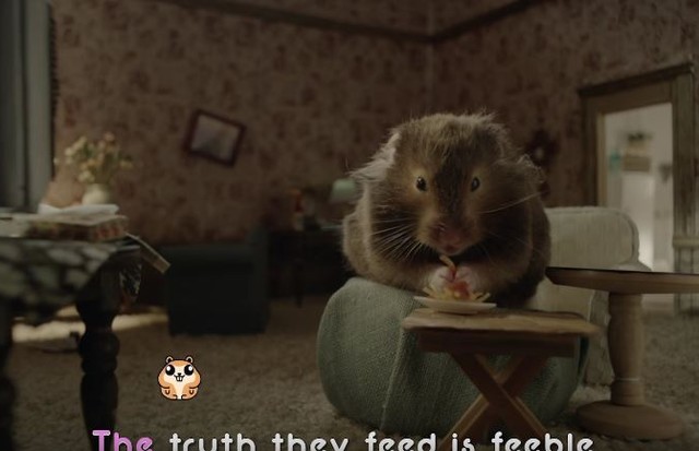 Hamster estrela o clipe de "Chained to The Rythm" (Foto: Reprodução)