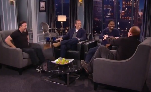 Ricky Gervais, Jerry Seinfeld, Chris Rock e Louis C.K. (Foto: Reprodução/Twitter/HBO)