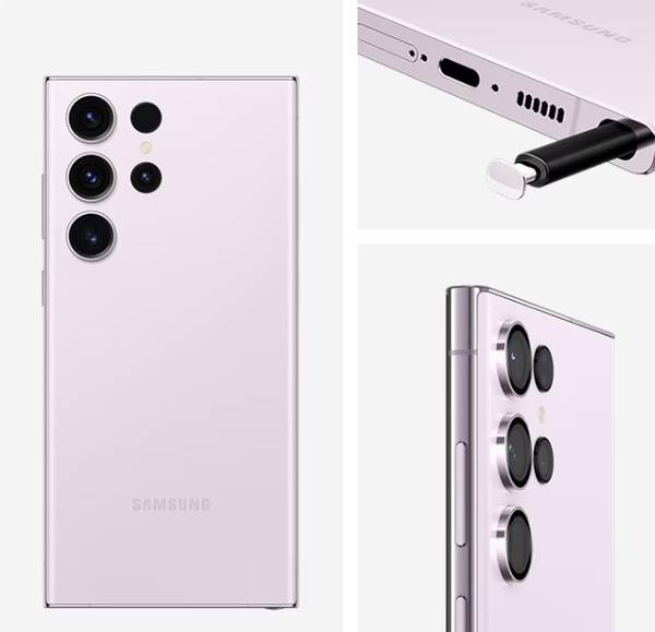 Samsung Galaxy S23 Ultra em montagem 