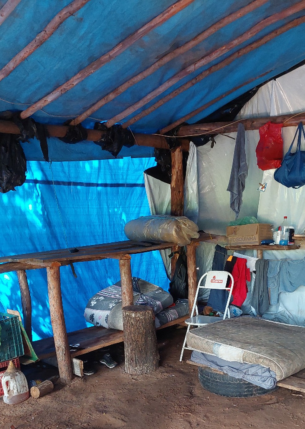 Situação mais grave foi encontrada nos alojamentos dos quatro trabalhadores resgatados de condições análogas à escravidão em Alfredo Marcondes (SP) — Foto: Ministério Público do Trabalho