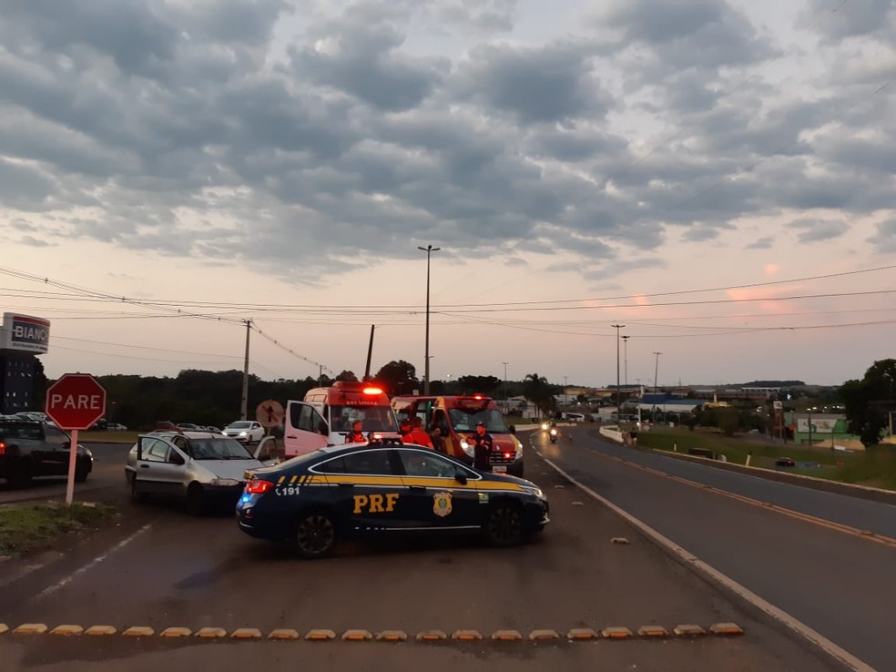 Caso aconteceu em Pato Branco, no sudoeste do Paraná, nesta segunda-feira (28) — Foto: Divulgação/PRF