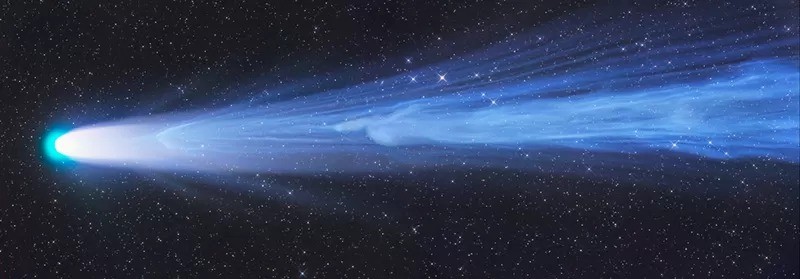Evento de desconexão de cometa ganhou o prêmio de Fotografia de Astronomia do Ano (Foto: GERALD RHEMANN via BBC)