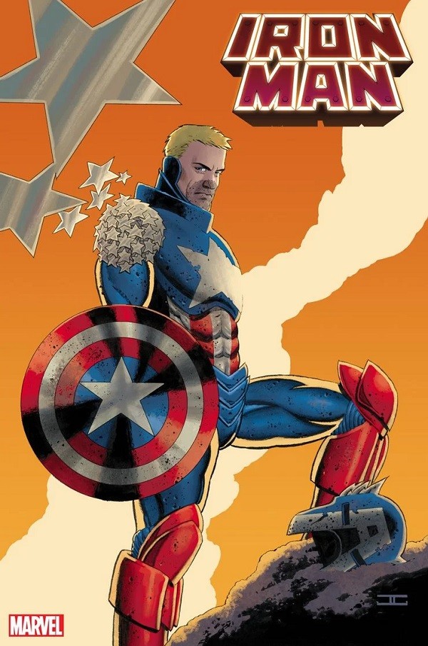 A capa de da revista do Homem de Ferro celebrando o aniversário de 80 anos do Capitão América (Foto: Divulgação)