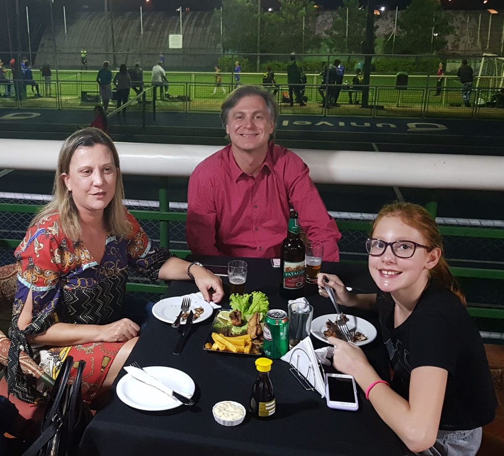 Família tinha ido passar o feriado no litoral de Santa Catarina — Foto: Arquivo pessoal