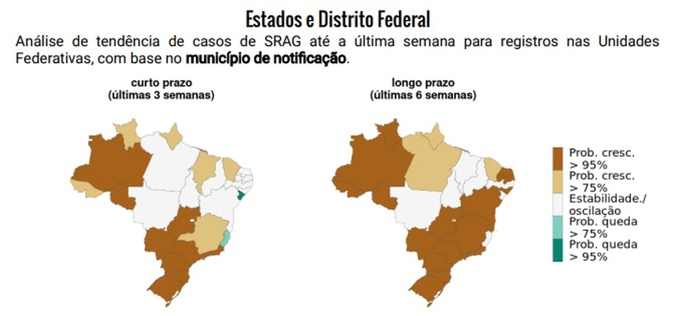 Ceará, Amapá e Pará apresentam sinal moderado de aumento de casos de Síndrome Respiratória Aguda Grave (SRAG) causada por Covid-19. — Foto: Fiocruz/ Divulgação