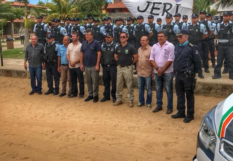30 novos policiais irão atuar na Praia de Jericoacoara, no Ceará (Foto: SSPDS/Divulgação)