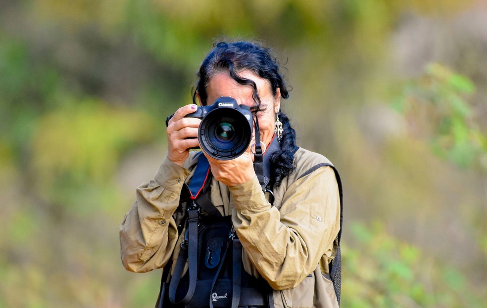 Jeanne usa a fotografia para incentivar mulheres a clicar a natureza (Foto: Jeanne Martins/VC no TG)