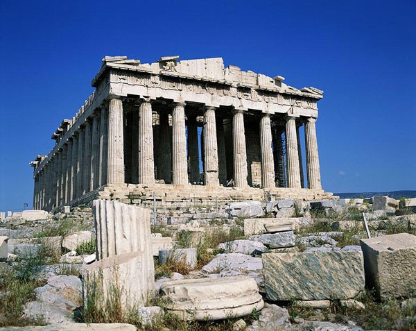 O Partenon foi construído no século V, na Acrópole de Atenas, em homenagem à deusa grega Atena (Foto: Reprodução)