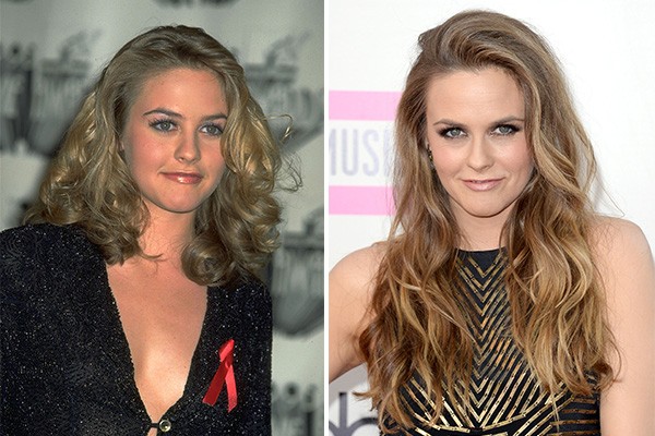 Alicia Silverstone (' As Patricinhas de Beverly Hills') em 1999 e em 2013, quando tinha 36 anos (Foto: Getty Images)