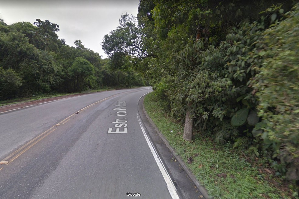 Estrada em Santo André, onde PM prendeu suspeito de sequestrar empresário em abril em São Bernardo do Campo — Foto: Reprodução/Google Maps