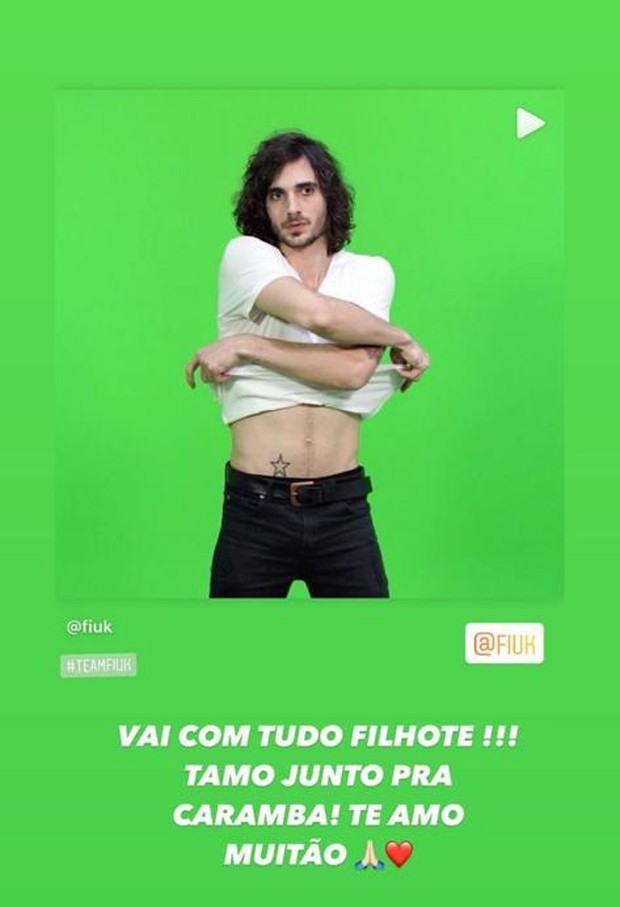 Fábio Jr. declara torcida ao filho Fiuk no BBB 21 (Foto: Reprodução/Instagram)