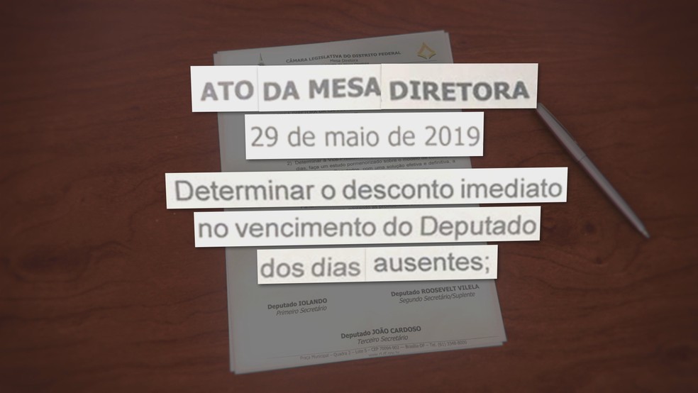 Mesa Diretora da CLDF determina corte de ponto de deputado — Foto: Reprodução/TV Globo