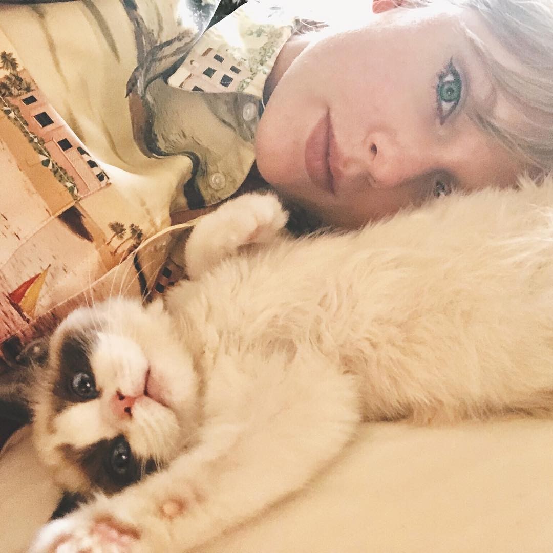 Taylor Swift com o gato (....) (Foto: Instagram/ taylorswift/ CreativeCommons)