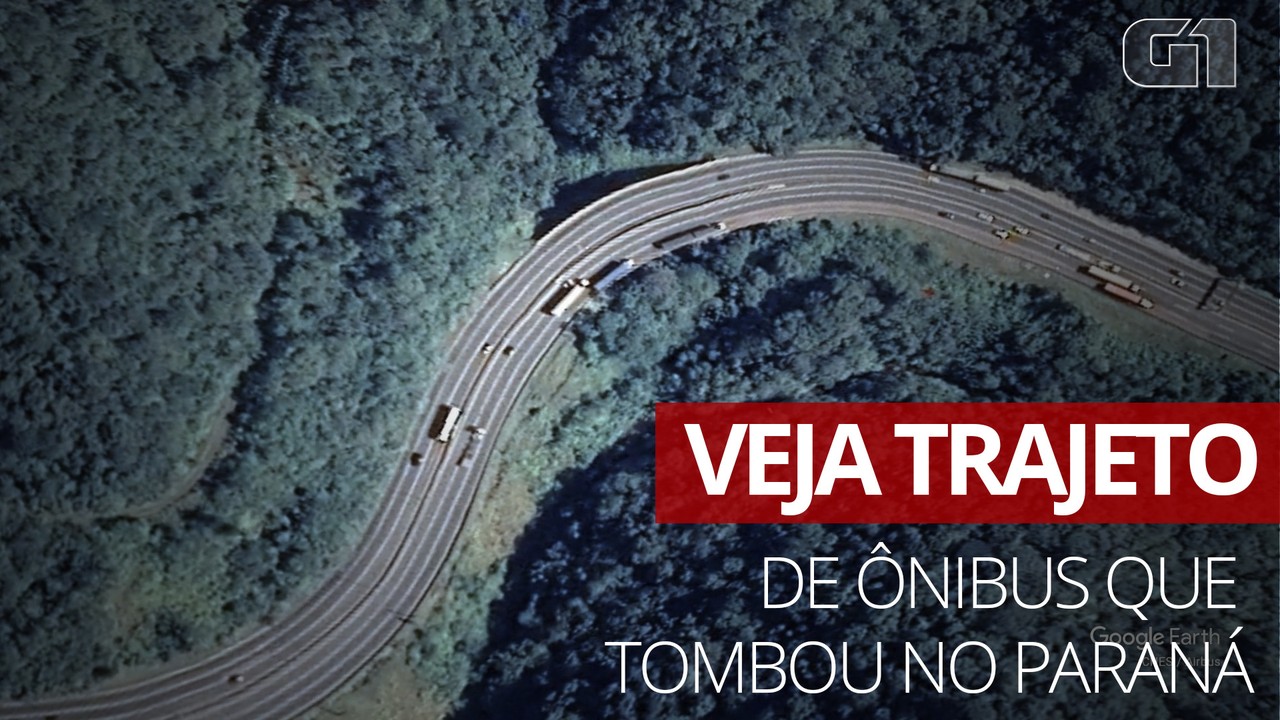 Veja trajeto do ônibus que tombou em Guaratuba, Paraná